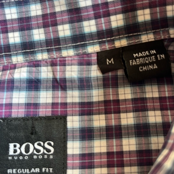 Boss by Hugo Boss blue/purple plaid regular fit button down shirt - Picture 7 of 8